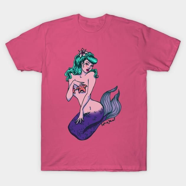 Pinup Mermaid T-Shirt by SophieJewel